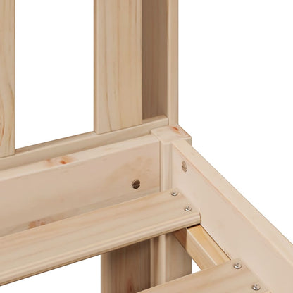 Bookcase Bed without Mattress 135x190 cm Doouble Solid Wood Pine