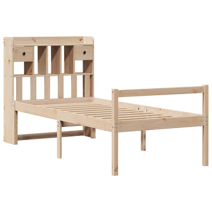 Bookcase Bed without Mattress 90x200 cm Solid Wood Pine