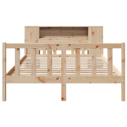 Bookcase Bed without Mattress 160x200 cm Solid Wood Pine