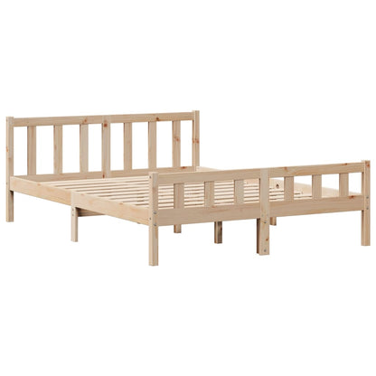 Bookcase Bed without Mattress 160x200 cm Solid Wood Pine