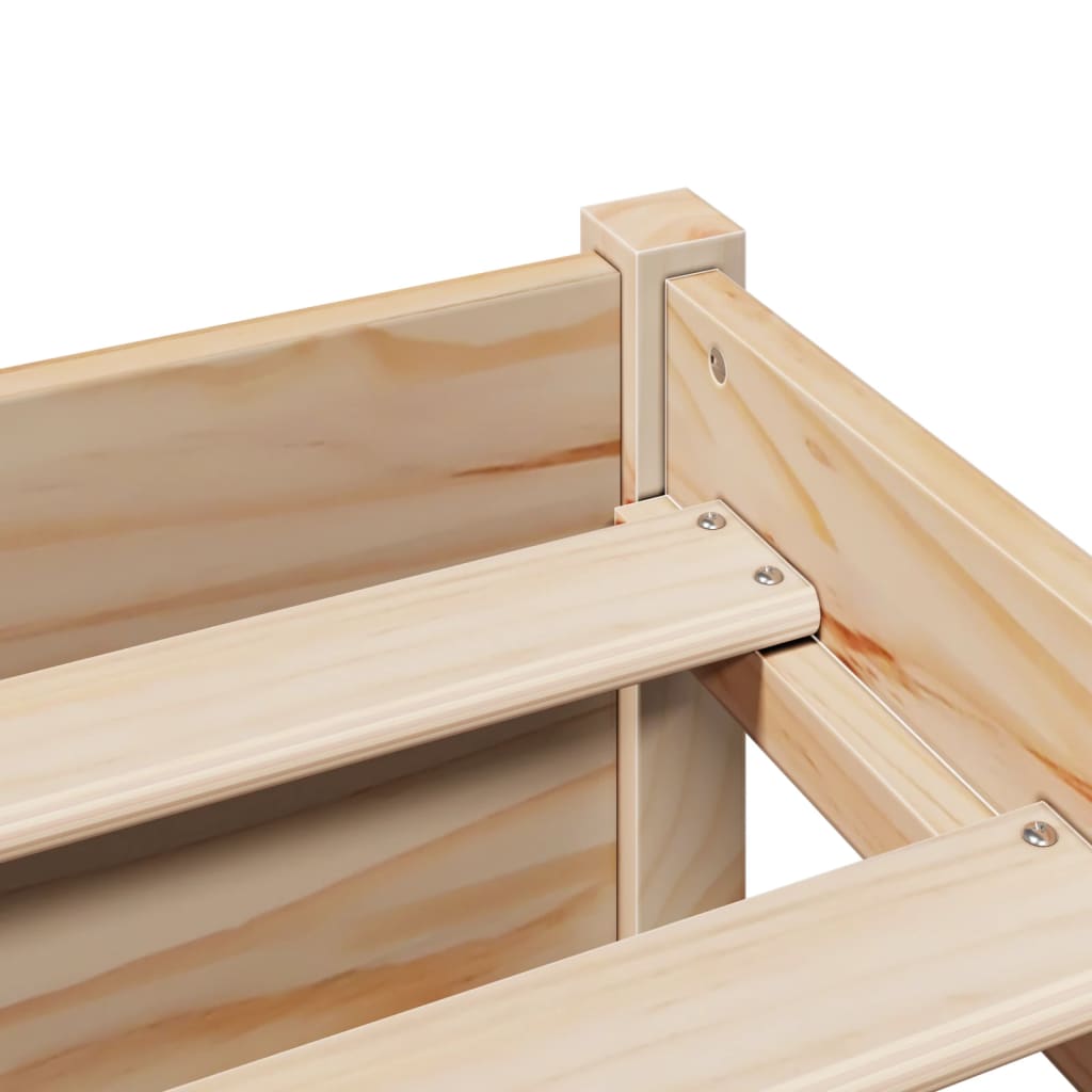 Bookcase Bed without Mattress 75x190cm Solid Wood Pine
