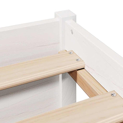 Bookcase Bed without Mattress White 75x190cm Solid Wood Pine