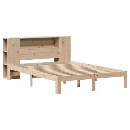 Bookcase Bed | Natural Pine | Solid Pine Wood | Double | Bookcase Bed