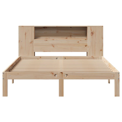 Bookcase Bed | Natural Pine | Solid Pine Wood | Double | Bookcase Bed
