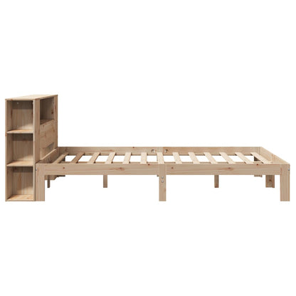 Bookcase Bed | Natural Pine | Solid Pine Wood | Double | Bookcase Bed