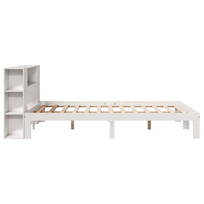 Bookcase Bed | White | Solid Pine Wood | Double | Bed | Rectangular