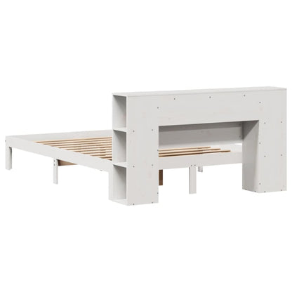 Bookcase Bed | White | Solid Pine Wood | Double | Bed | Rectangular