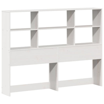 Bookcase Bed without Mattress White 160x200cm Solid Wood Pine
