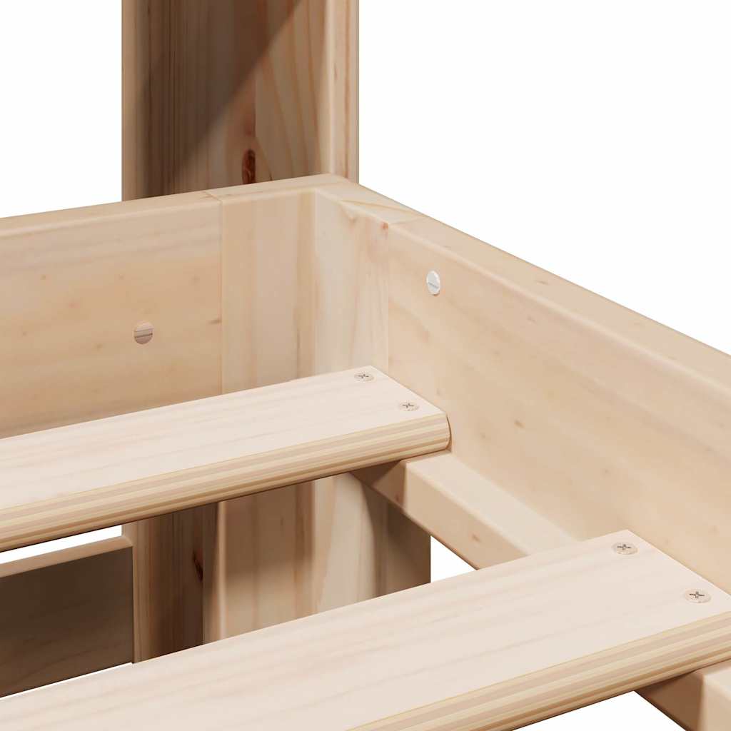 Bookcase Bed without Mattress 180x200 cm Super King Solid Wood Pine