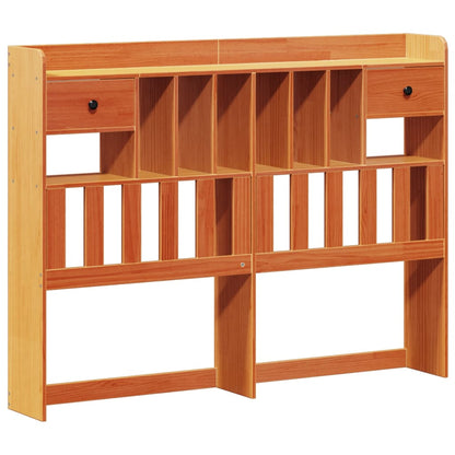 Bookcase Bed without Mattress Wax Brown 160x200 cm Solid Wood Pine