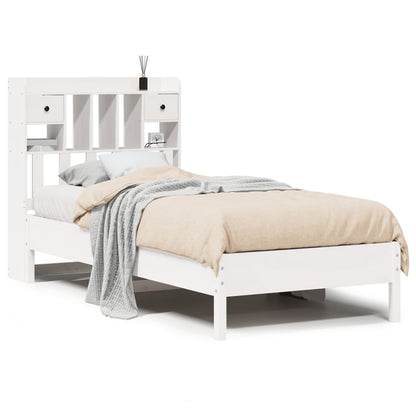 Bookcase Bed | White | Solid Pine wood | Single | Bookcase Bed