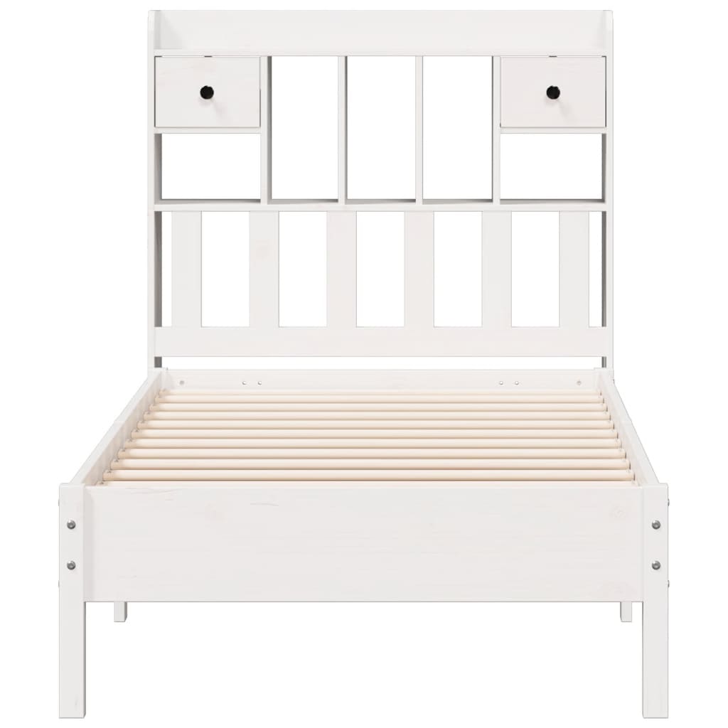 Bookcase Bed | White | Solid Pine wood | Single | Bookcase Bed