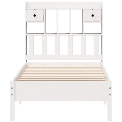 Bookcase Bed | White | Solid Pine wood | Single | Bookcase Bed