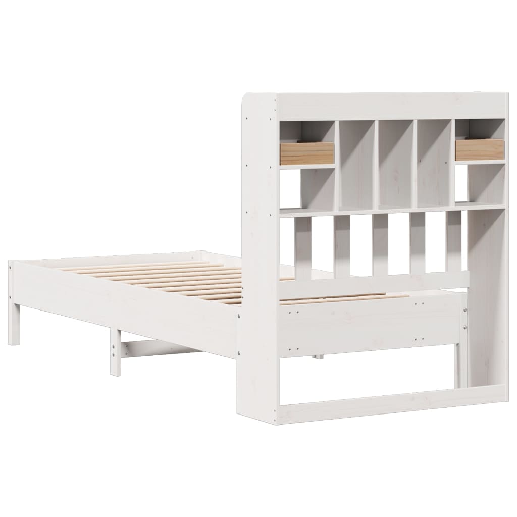 Bookcase Bed | White | Solid Pine wood | Single | Bookcase Bed