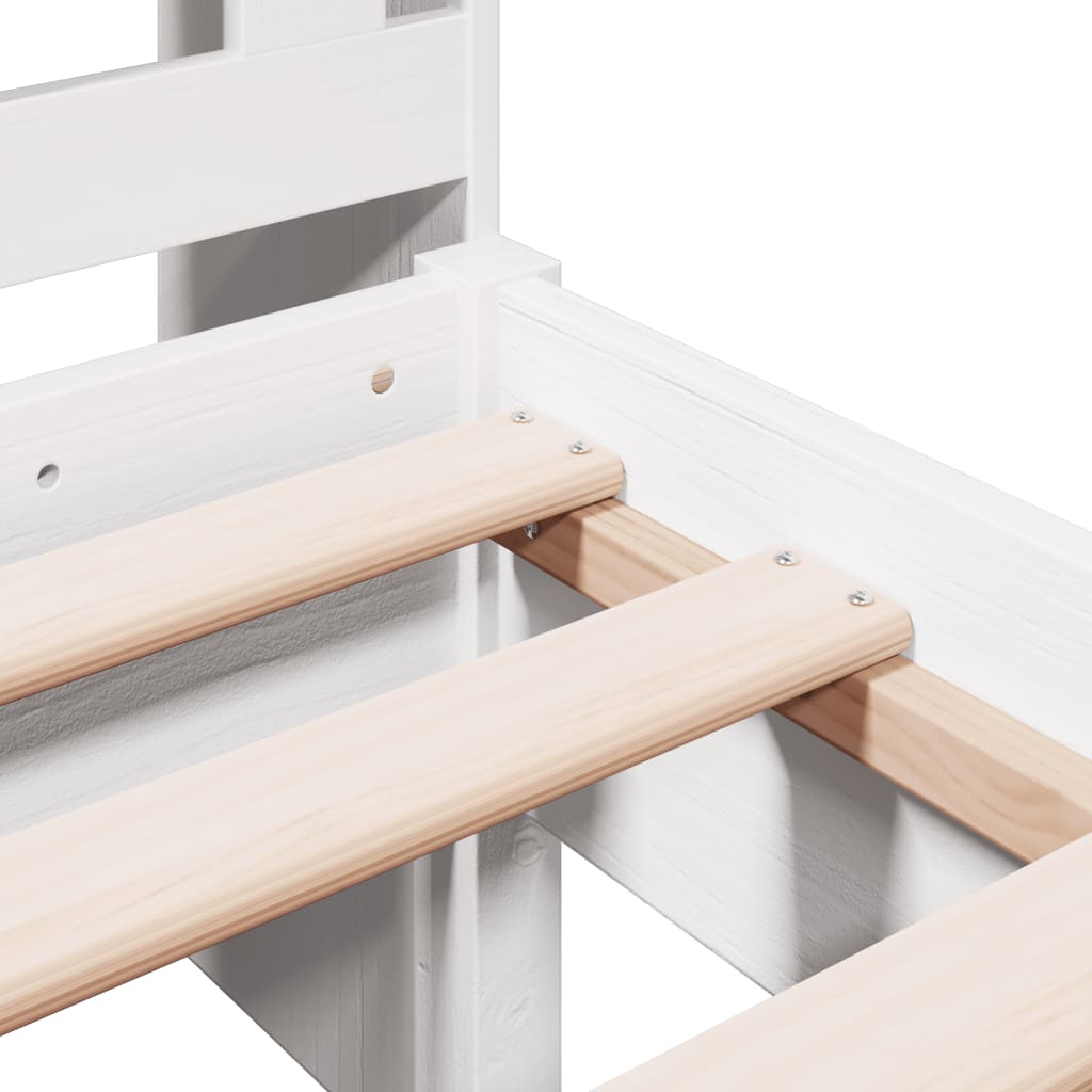 Bookcase Bed | White | Solid Pine wood | Single | Bookcase Bed
