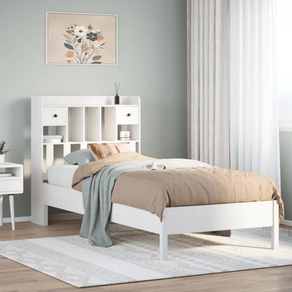 Bookcase Bed | White | Solid Pine wood | Single | Bookcase Bed