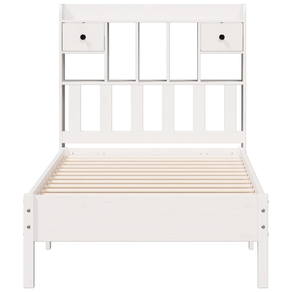 Bookcase Bed | White | Solid pinewood | Single | Bookcase Bed