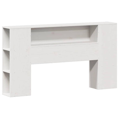 Bookcase Bed without Mattress White 140x190cm Solid Wood Pine