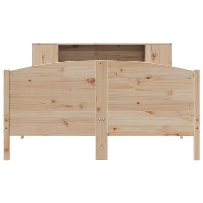 Bookcase Bed without Mattress 160x200cm Solid Wood Pine