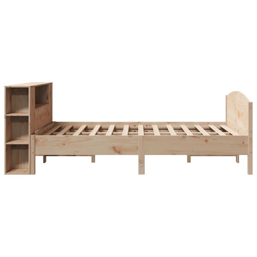 Bookcase Bed without Mattress 160x200cm Solid Wood Pine