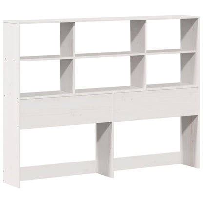 Bookcase Bed without Mattress White 160x200cm Solid Wood Pine