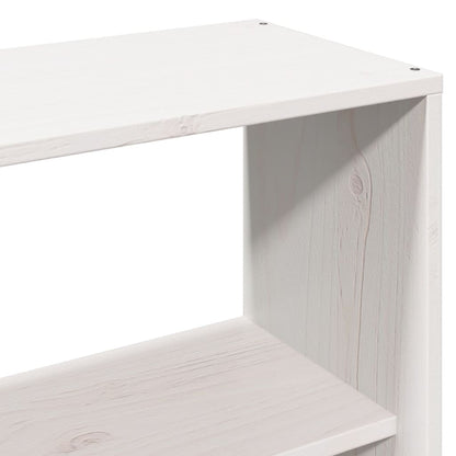 Bookcase Bed without Mattress White 160x200cm Solid Wood Pine