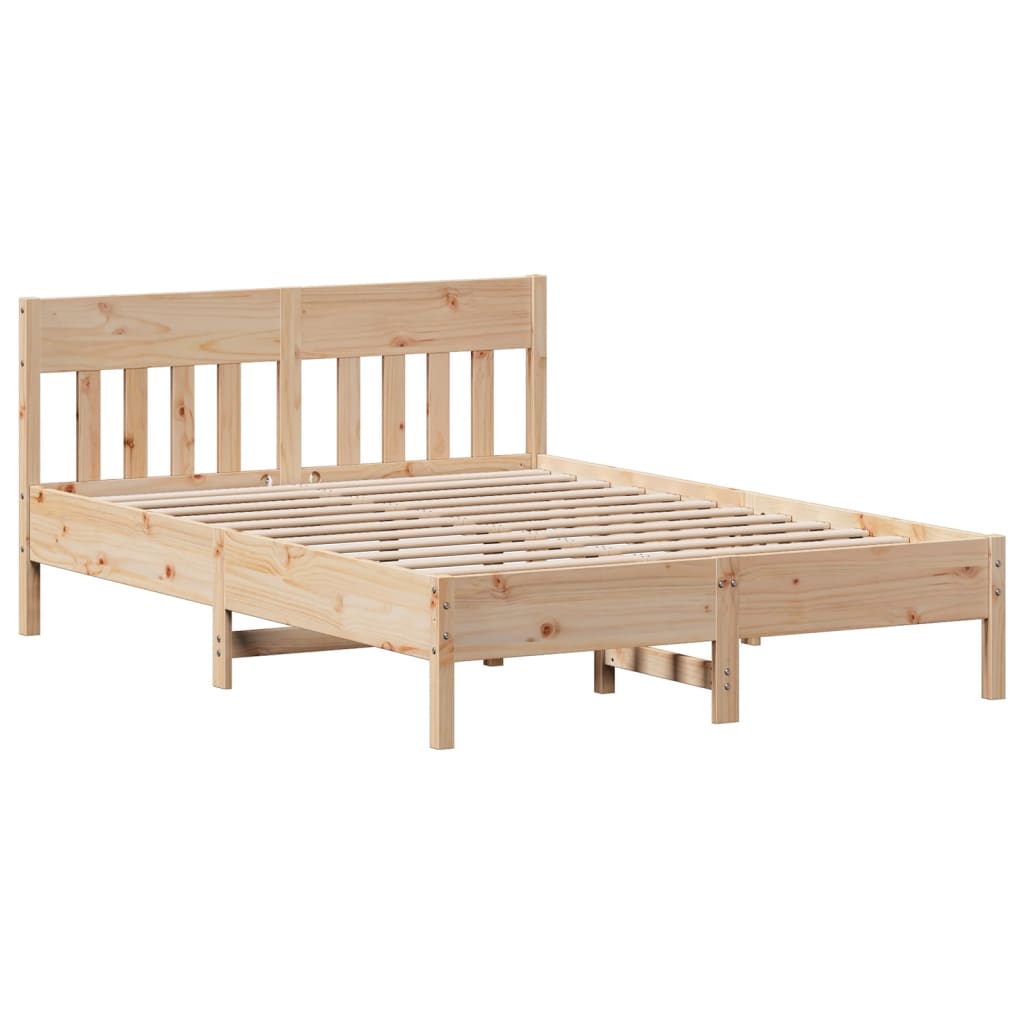 Bookcase Bed without Mattress 160x200cm Solid Wood Pine