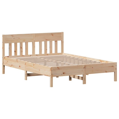 Bookcase Bed without Mattress 160x200cm Solid Wood Pine