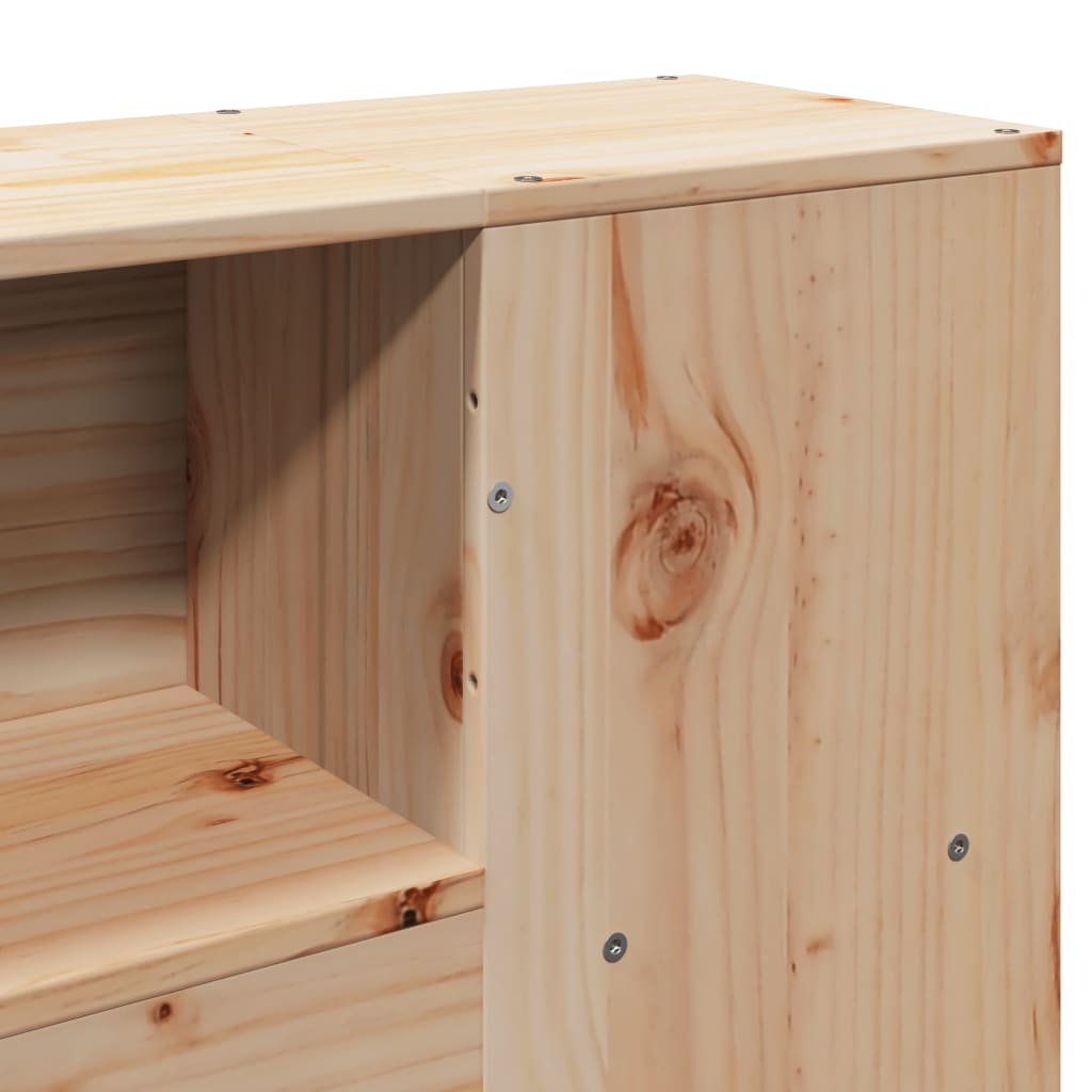 Bookcase Bed without Mattress 160x200cm Solid Wood Pine