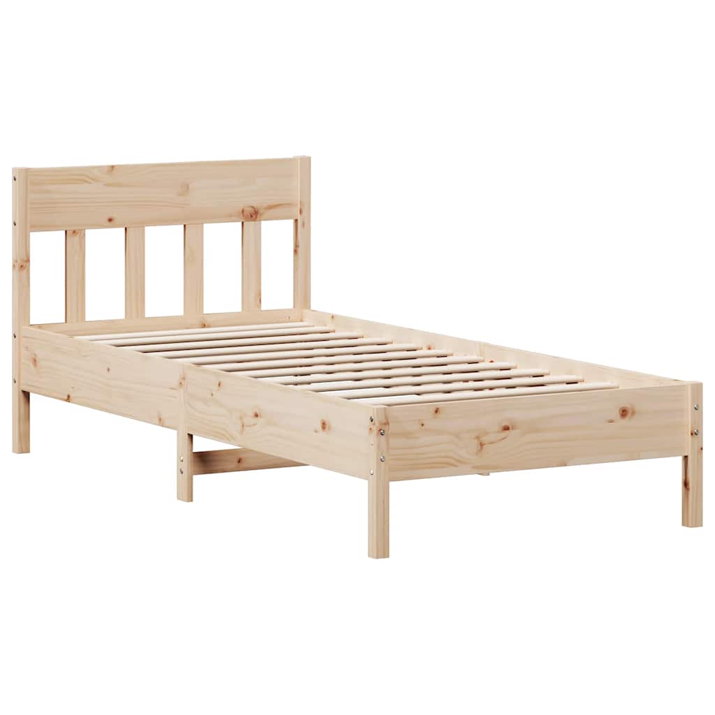 Bookcase Bed without Mattress 75x190 cm Small Single Solid Wood Pine