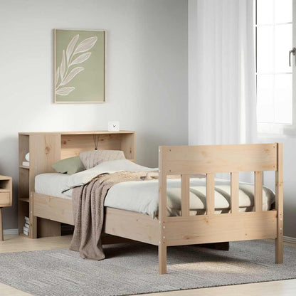 Bookcase Bed without Mattress 75x190 cm Small Single Solid Wood Pine
