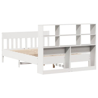 Bed Frame without Mattress White 140x190 cm Solid Wood Pine