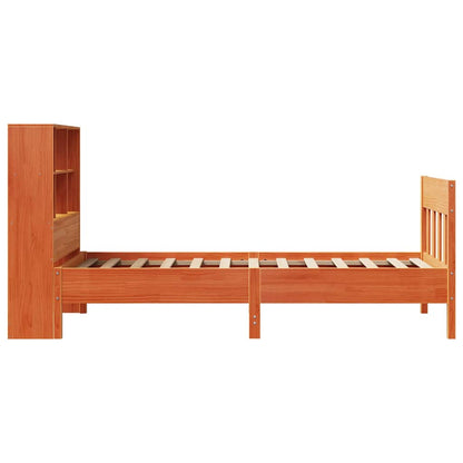 Bed Frame without Mattress Wax Brown 75x190 cm Small Single Solid Wood Pine