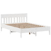 Bed Frame without Mattress White 140x200 cm Solid Wood Pine