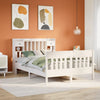 Bed Frame without Mattress White 140x200 cm Solid Wood Pine