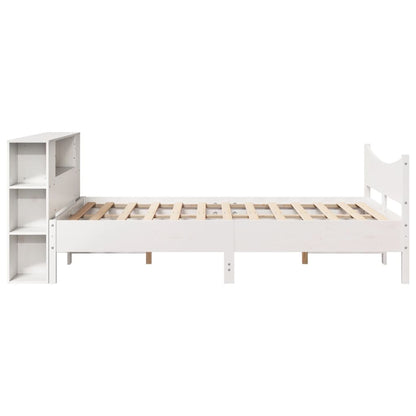 Bed Frame without Mattress White 160x200 cm Solid Wood Pine