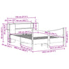 Bed Frame without Mattress White 140x200 cm Solid Wood Pine