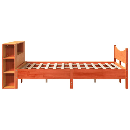 Bed Frame without Mattress Wax Brown 140x200 cm Solid Wood Pine