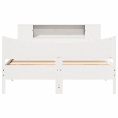 Bed Frame without Mattress White 140x190 cm Solid Wood Pine