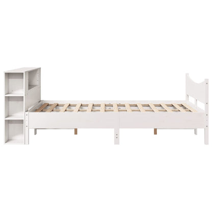 Bed Frame without Mattress White 140x190 cm Solid Wood Pine
