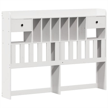 Bed Frame without Mattress White 150x200 cm King Size Solid Wood Pine