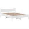 Bed Frame without Mattress White 140x200 cm Solid Wood Pine