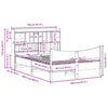 Bed Frame without Mattress White 140x200 cm Solid Wood Pine