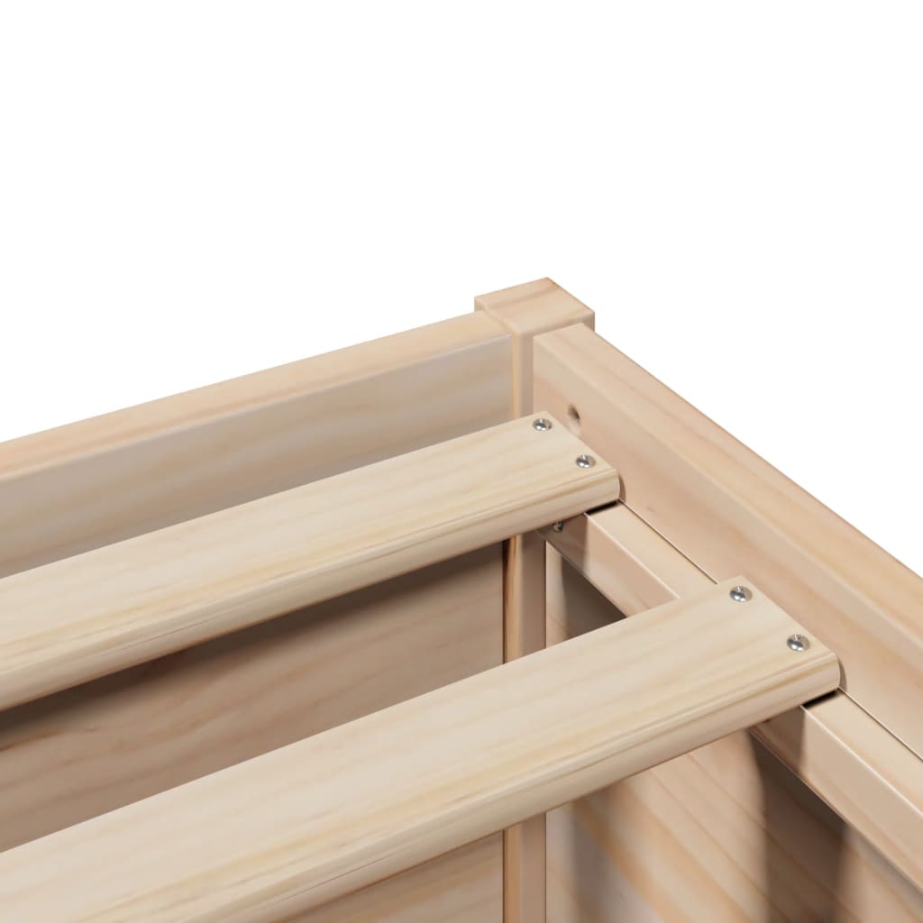 Bed Frame without Mattress 75x190 cm Small Single Solid Wood Pine