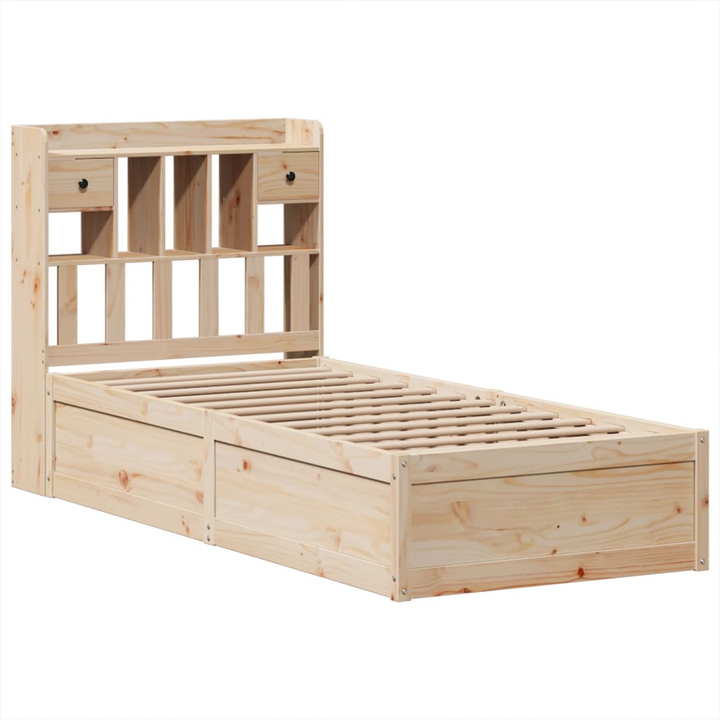Bed Frame without Mattress 100x200 cm Solid Wood Pine