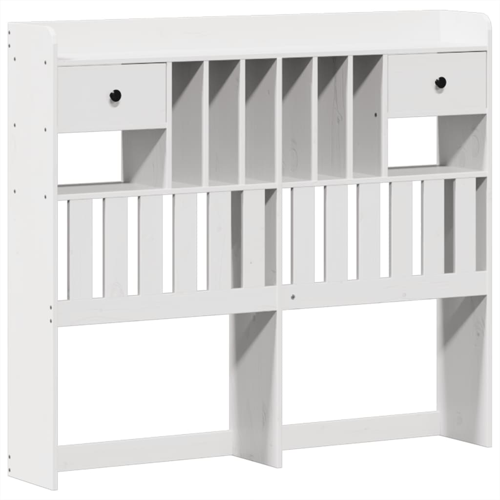 Bed Frame without Mattress White 135x190 cm Double Solid Wood Pine