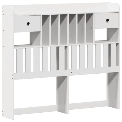 Bed Frame without Mattress White 135x190 cm Double Solid Wood Pine