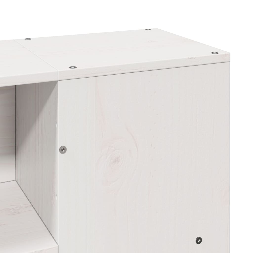 Bed Frame without Mattress White 150x200 cm King Size Solid Wood Pine