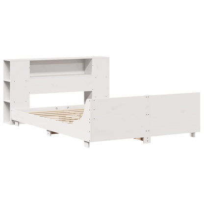 Bed Frame without Mattress White 140x200 cm Solid Wood Pine