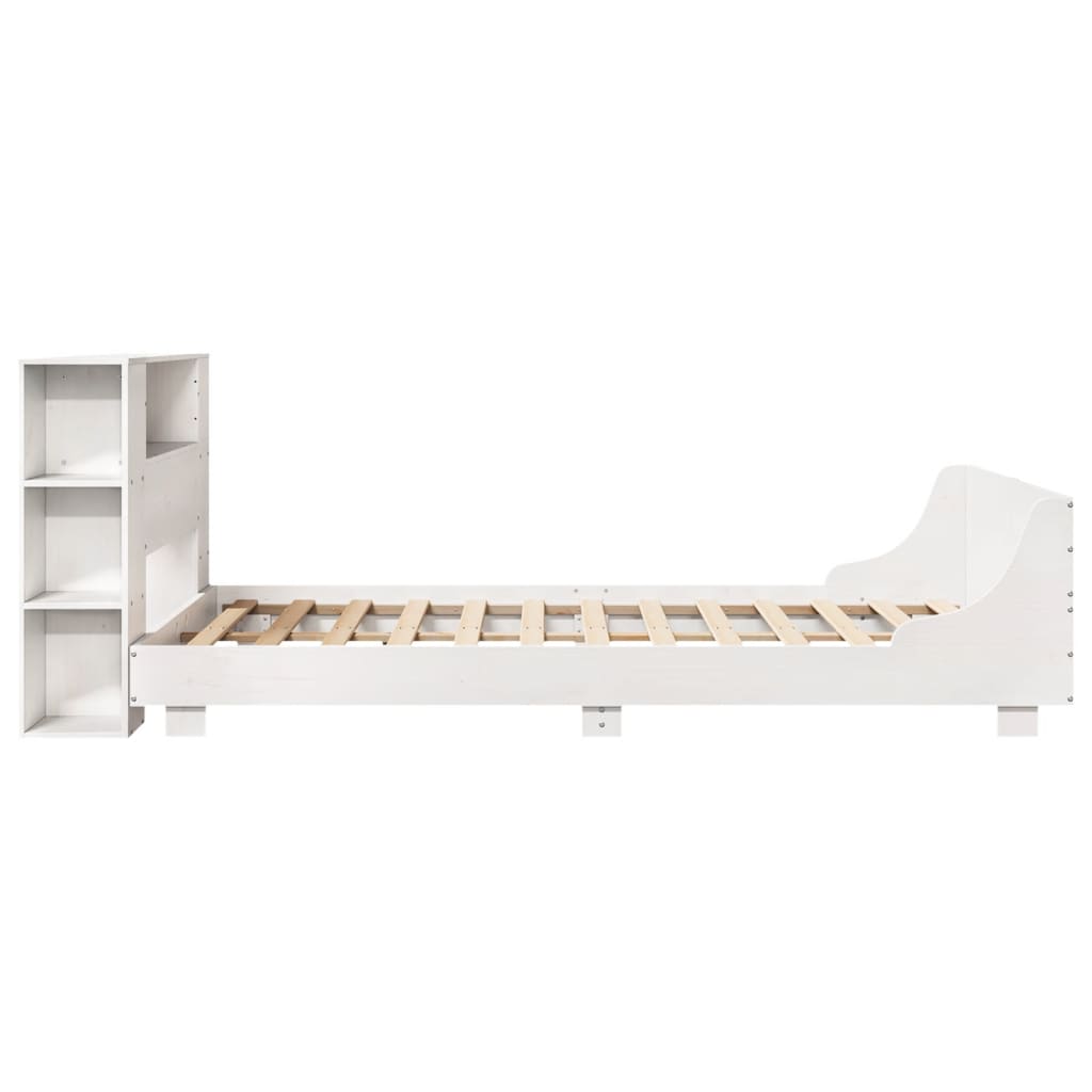 Bed Frame without Mattress White 140x200 cm Solid Wood Pine